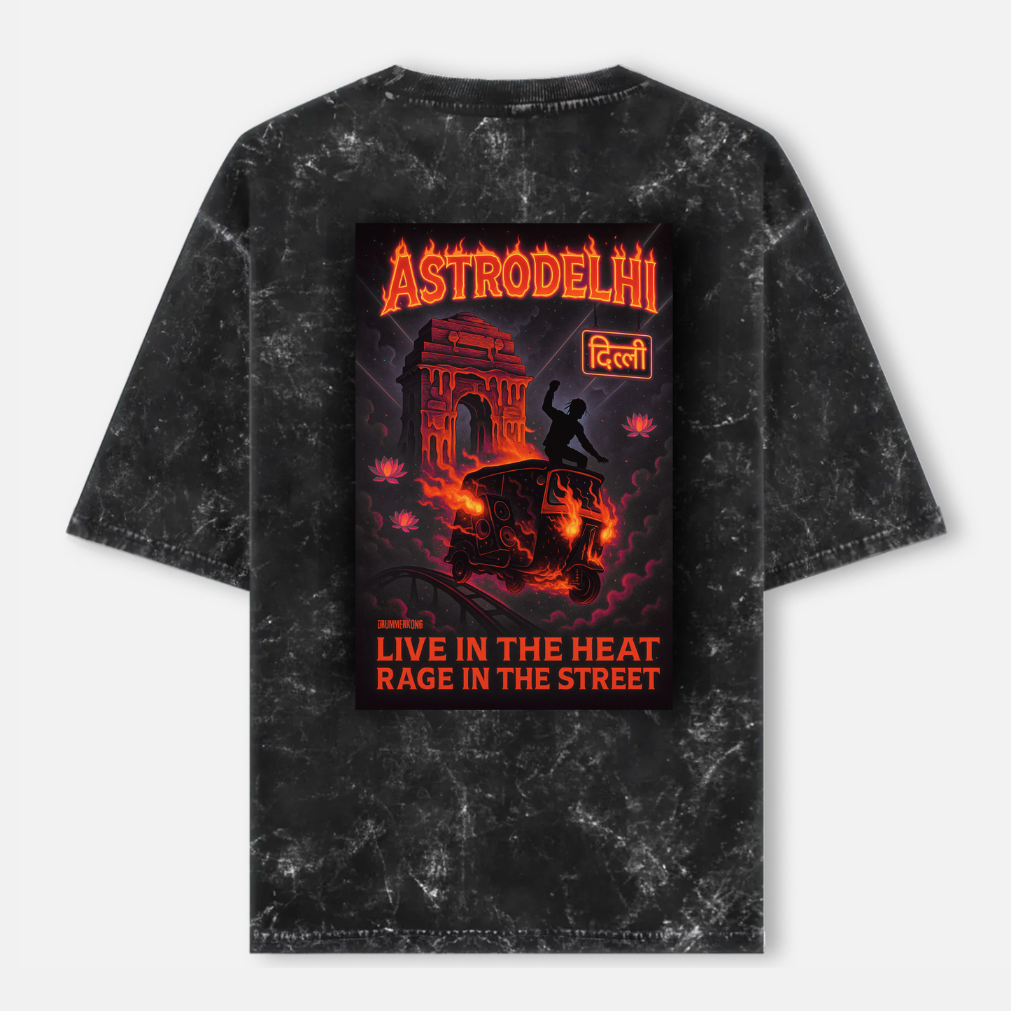 Astroworld X Delhi Acid Wash Tshirt