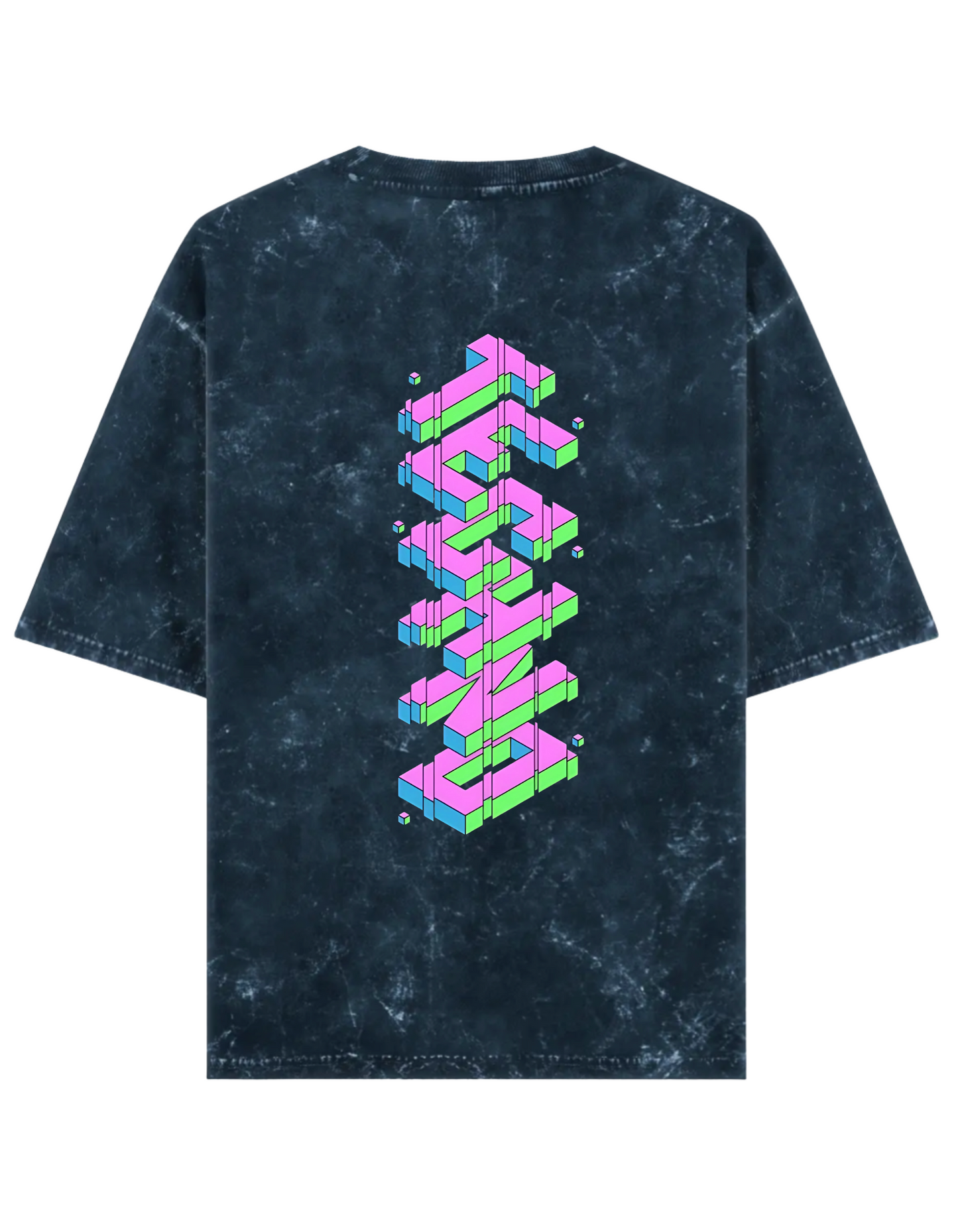 Love Techno Acid Washed T-Shirt