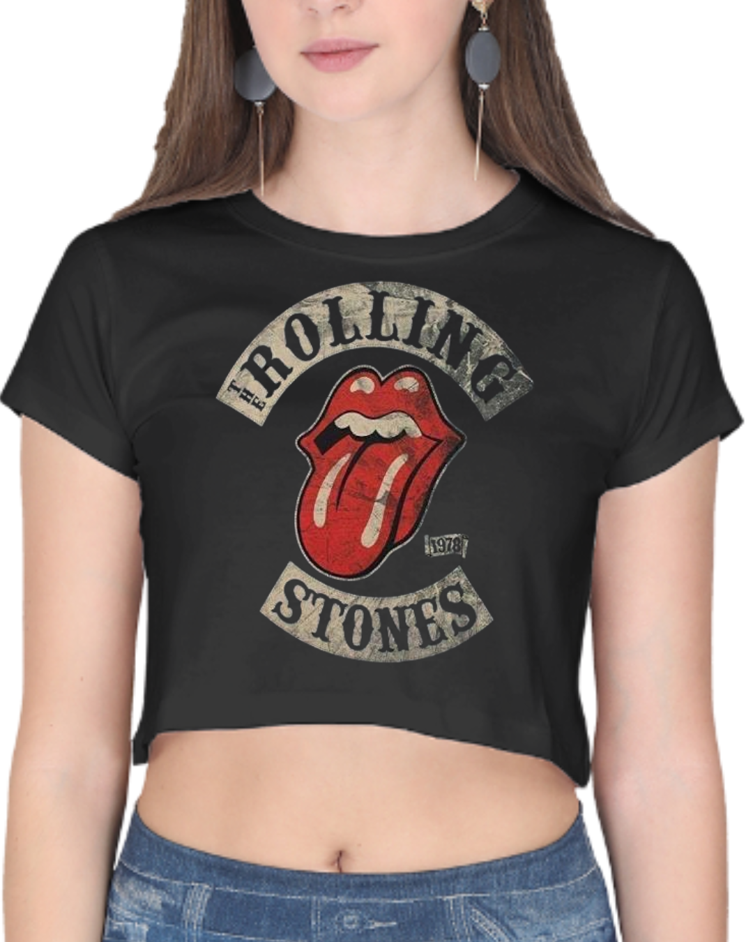 Rolling Stones Crop Top