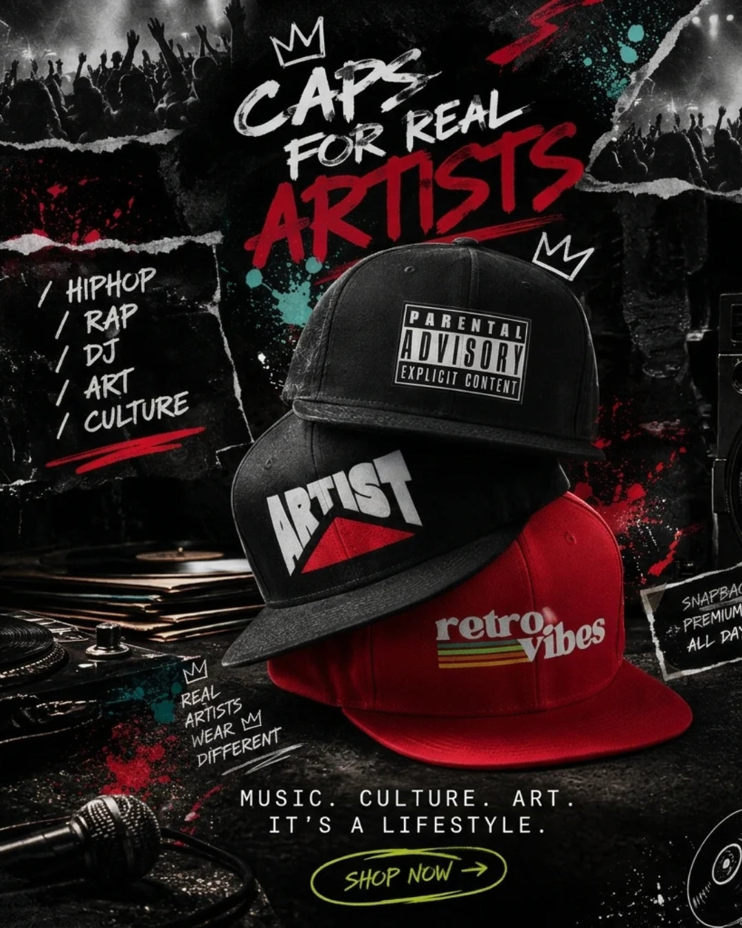 Hiphop artist Caps | DrummerKong Merchandise