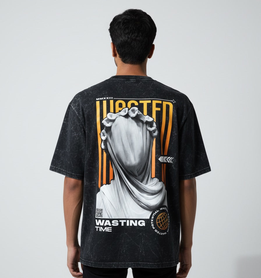 Wasted Acid Wash Rapper Tshirt