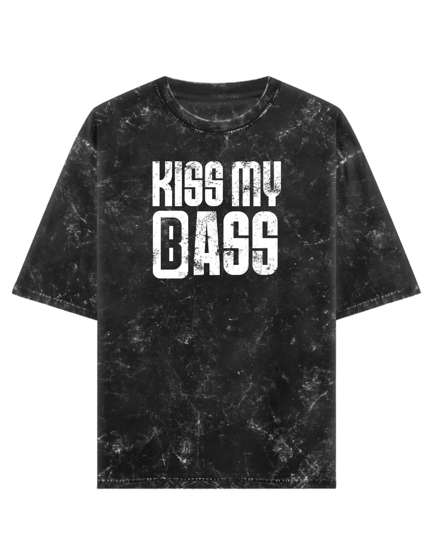 Kiss My Bass Acid Wash T-shirt for Bassist