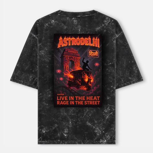Astroworld X Delhi Acid Wash Tshirt