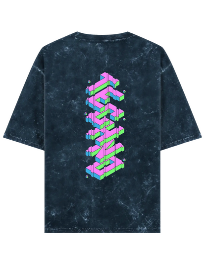 Love Techno Acid Washed T-Shirt