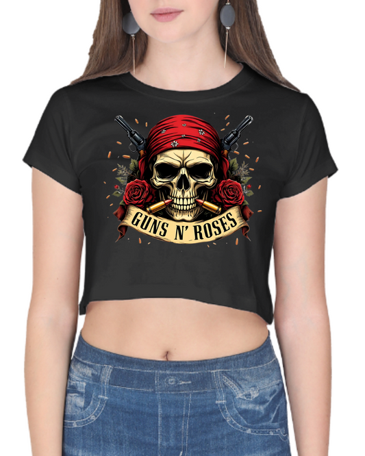 GNR Skull Crop Top