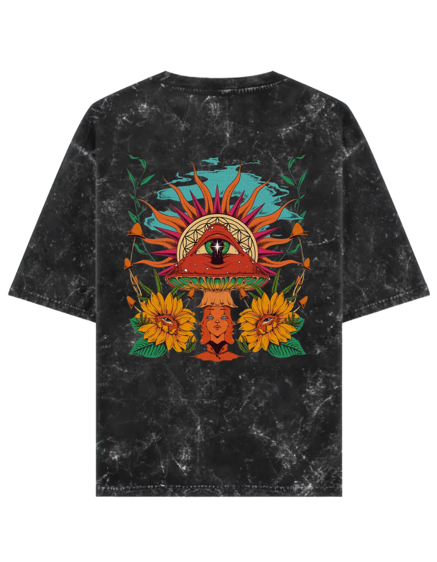 Shroom Acid Washed - DJ Tshirt