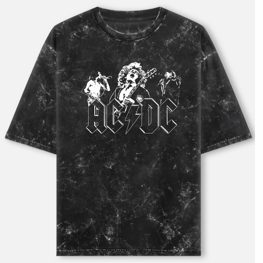 AC DC Concert Acid Wash Tshirt