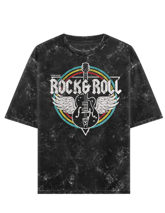 Rock & Roll Acid Wash Guitarist Tshirt
