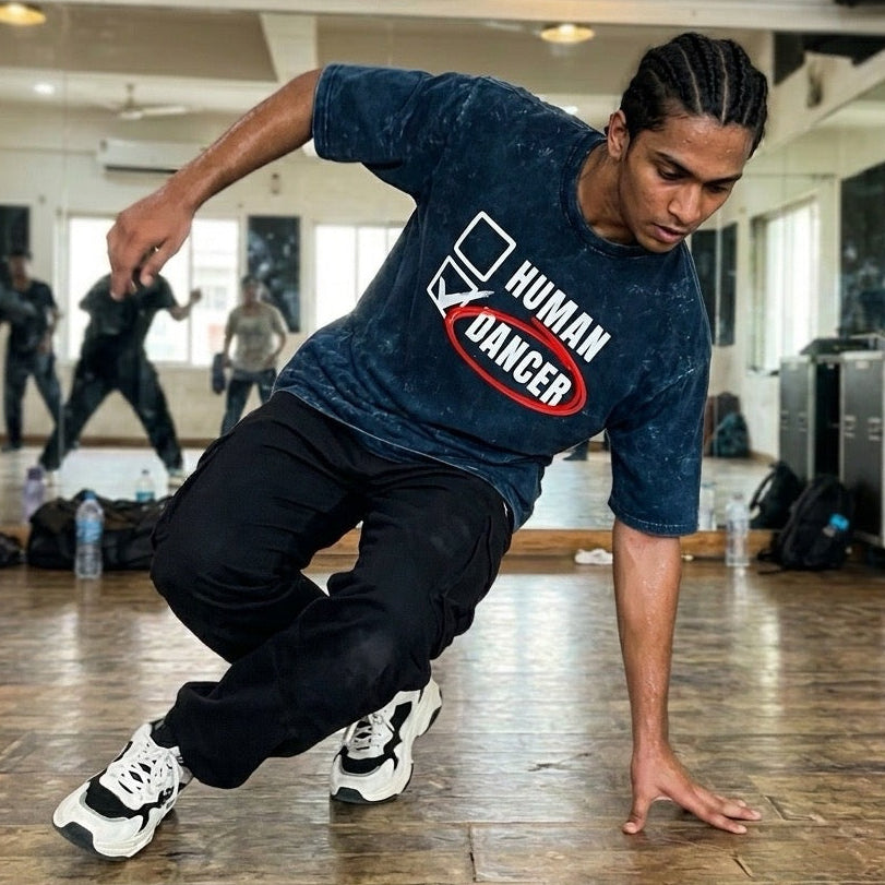 Dancer or Human Acid Washed Oversized T-shirt