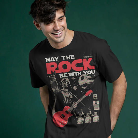 May the Rock Be With You Guitarist Tshirt