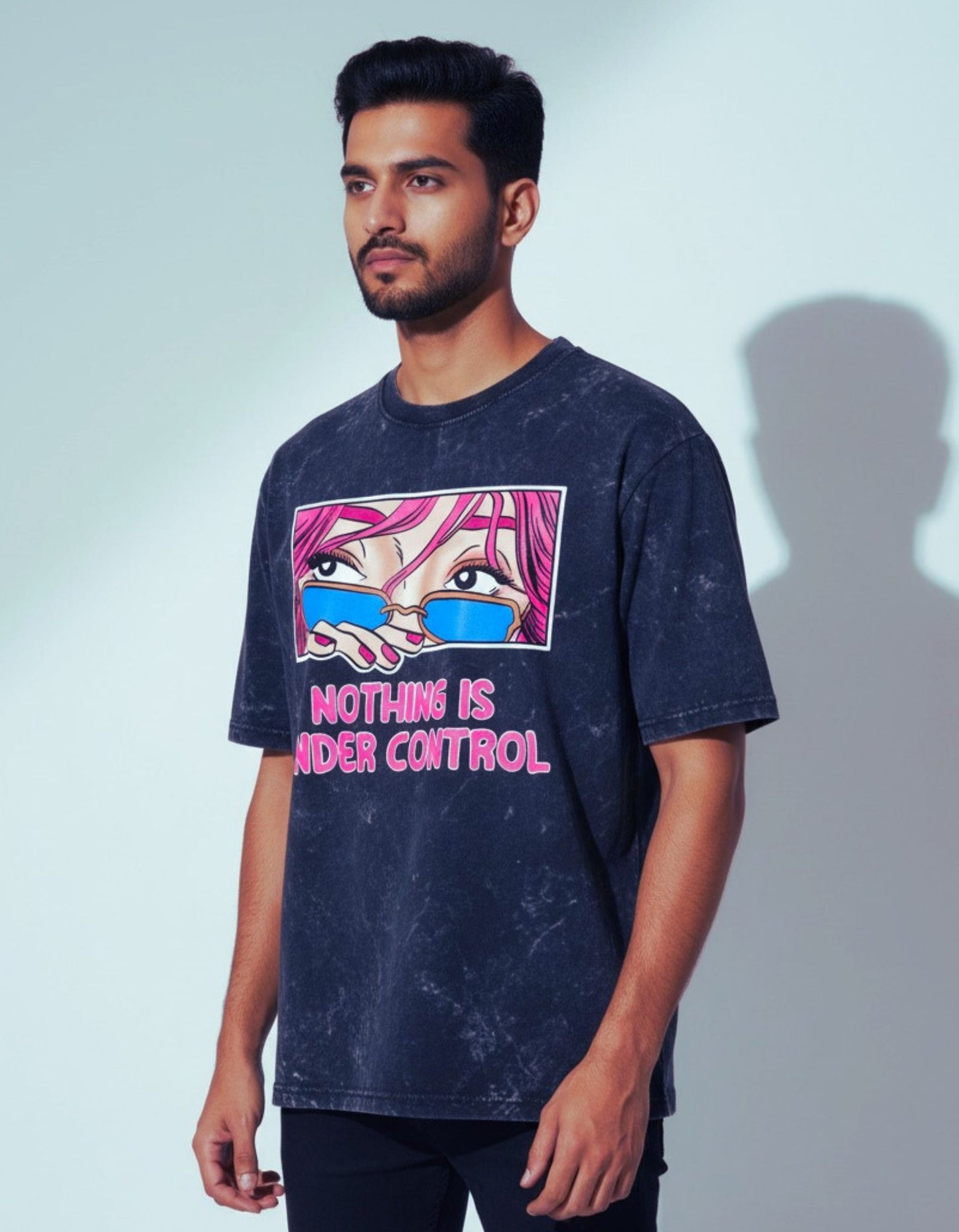 Nothing is under control Acid Washed T-shirt