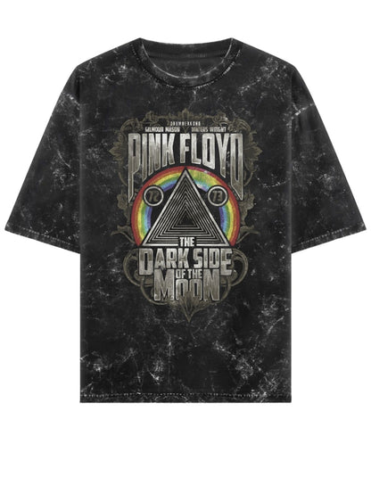 Dark Side Graphic Acid Washed T-Shirt