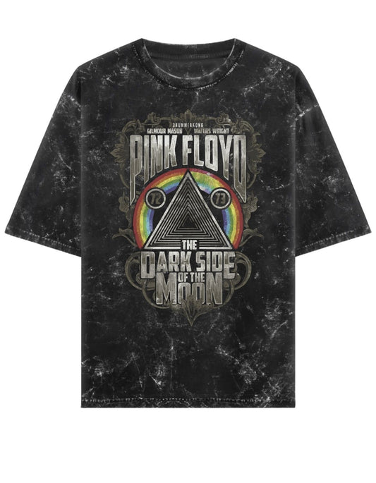Dark Side Graphic Acid Washed T-Shirt