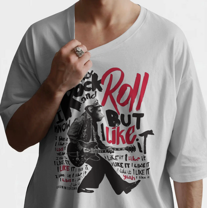 It's Rock & Roll Monkey Guitarist Tshirt