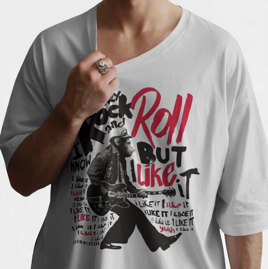 It's Rock & Roll Monkey Guitarist Tshirt