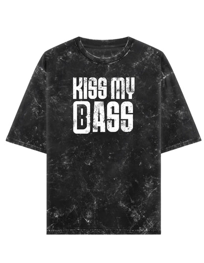 Kiss My Bass Acid Wash T-shirt for Bassist