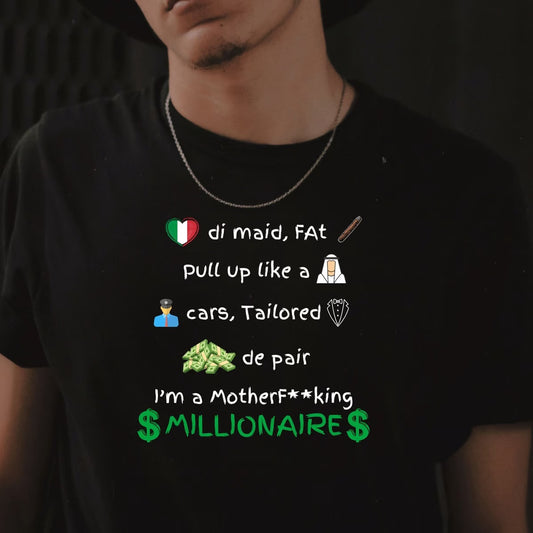 Millionaire Graphic Lyrics - Yo Yo Honey Singh - T-Shirt