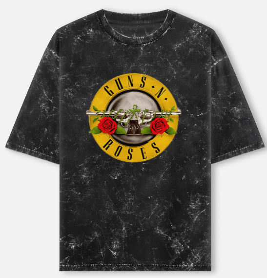 Guns N' Roses Logo Acid Wash T-Shirt