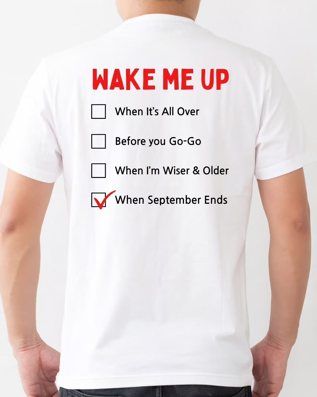 Green Day - Wake me up Checklist - T-shirt